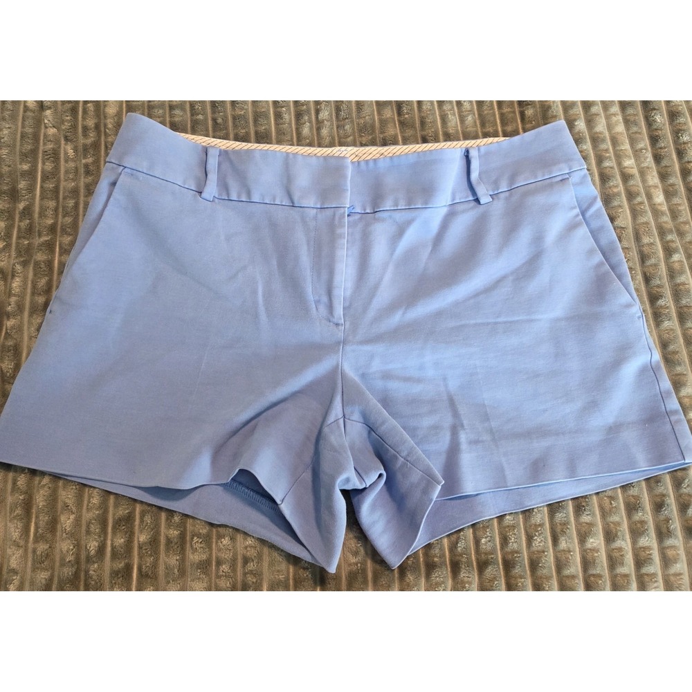 Ann Taylor Loft Riviera Shorts Size 6 Blue Chino Flat Front Casual Normcore